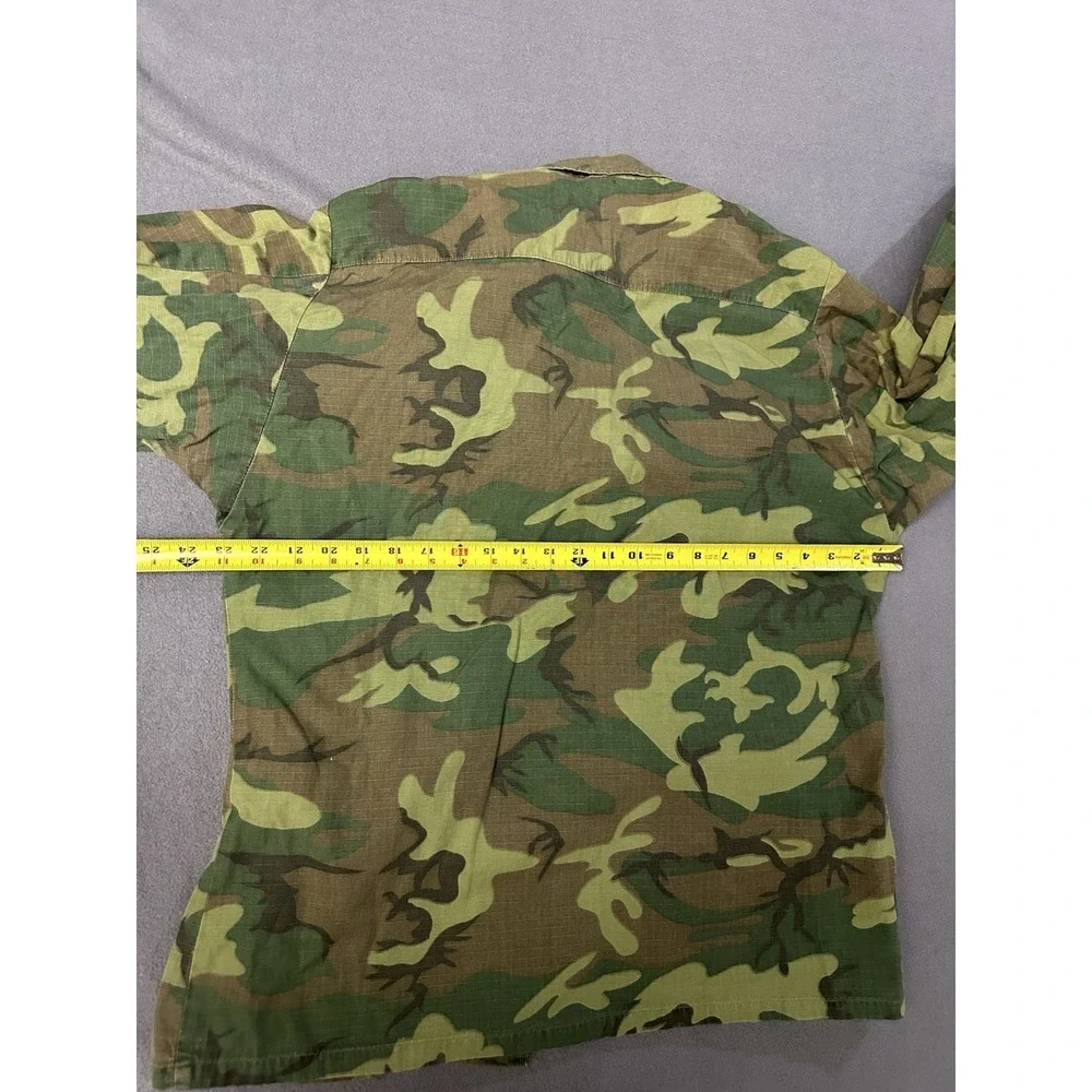 Vietnam US ARMY USMC Jungle Jacket Coat Lowland ERDL Medium Short Camouflage EUC